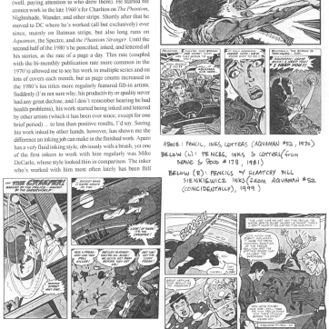 I ran this page sharing the influence Jim Aparo had on my art during our "Influences" issue in July 2000, and again in Aug. 2005 following his death.